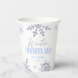 Gobelets En Papier Hiver ONE derland Flocon de neige 1er anniversaire