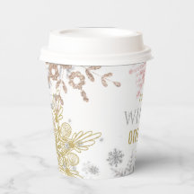 Hiver Onederland Anniversaire Pink Gold Snowflake