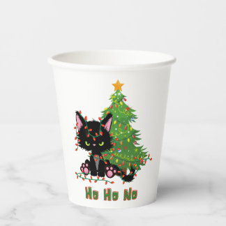 Gobelets En Papier HO NO Christmas Cat