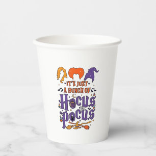 Gobelets En Papier Hocus Pocus Halloween Sorcières Chaudron Balai Cha