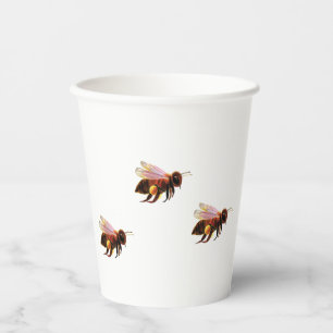 Gobelets En Papier Honey Bee Flying