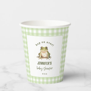 Gobelets En Papier Hop On Over Frog Thème Baby shower