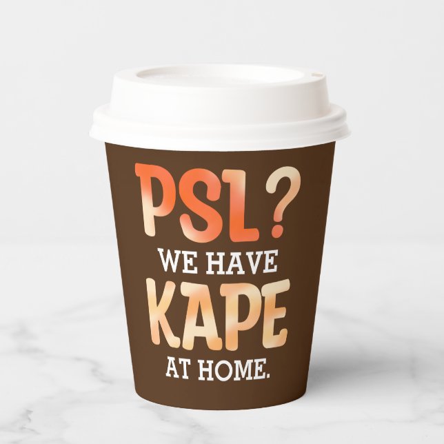 Gobelets En Papier HUMOUR café d'automne PSL vs Kape Filipino (Recto)