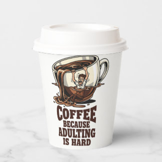 Gobelets En Papier Humour d'Adulte Qui Se Reconnaît Amoureux du Café
