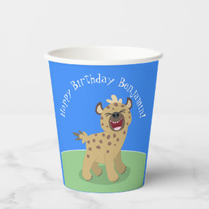 Gobelets En Papier hyène drôle personnalisée rire anniversaire de des