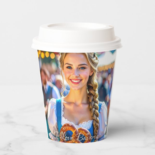 GOBELETS EN PAPIER I LOVE BAVARIA (Recto)