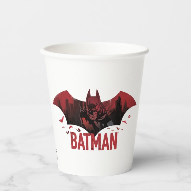 Gobelets En Papier Icône Batman Crimson Gotham (Recto)