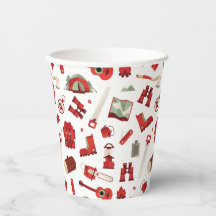 Icônes de camping animées dans le thème de l'avent