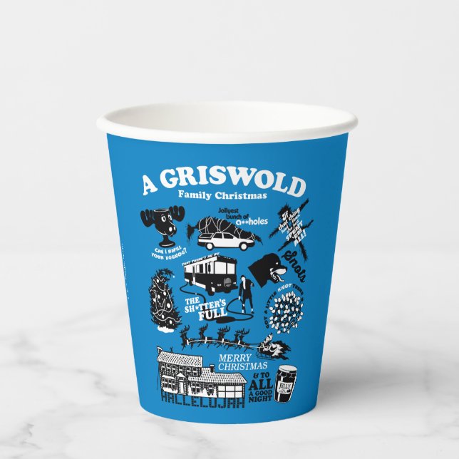 Gobelets En Papier Icônes et citations de vacances de Noël (Recto)