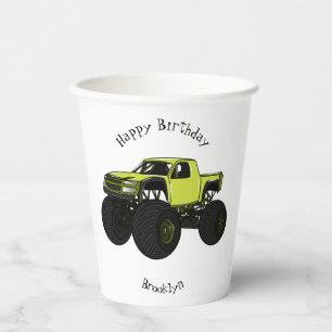 Gobelets En Papier Illustration de camion monstre