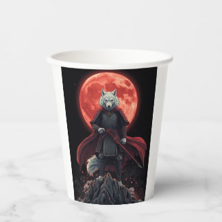 Gobelets En Papier Illustration de guerrier de fantasy japonais