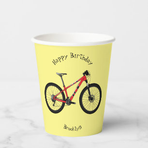 Gobelets En Papier Illustration de la bande dessinée de vélo