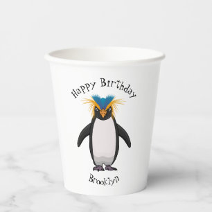 Gobelets En Papier Illustration de mignon macaroni pingouin