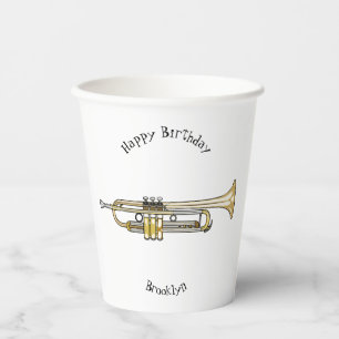 Gobelets En Papier Illustration de trompette