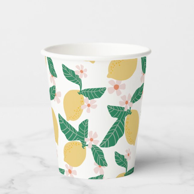 Gobelets En Papier Impression Lemons Fantaisie  (Recto)
