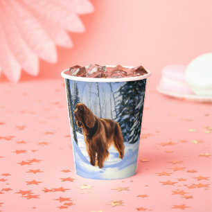 Gobelets En Papier Irish Setter Let It Neige Christmas