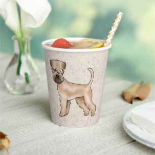 Gobelets En Papier Irish Soft-Coated Wheaten Terrier Chien Mignon Bei