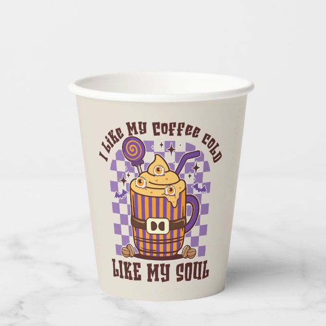 Gobelets En Papier J'Aime Mon Café Froid (Recto)