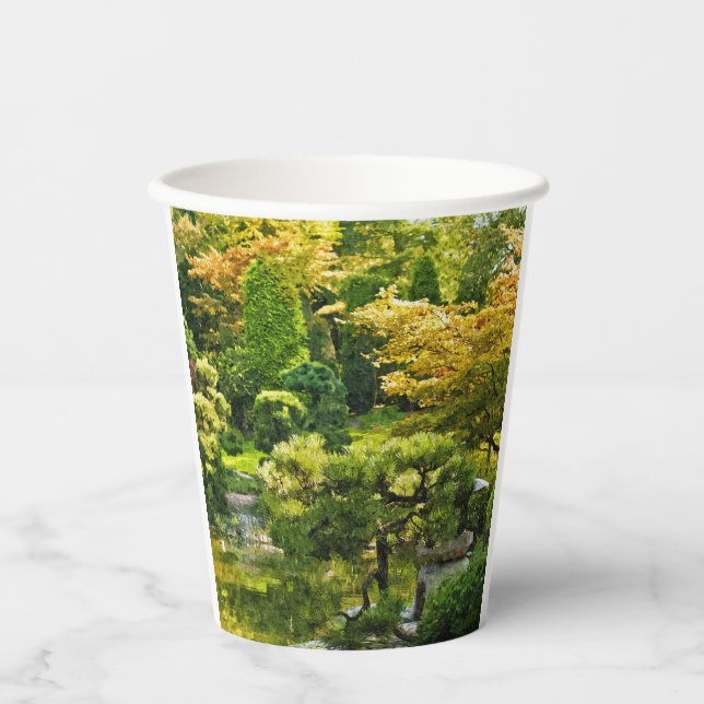 Gobelets En Papier Japanese Garden - Traditional Aesthetic (Recto)