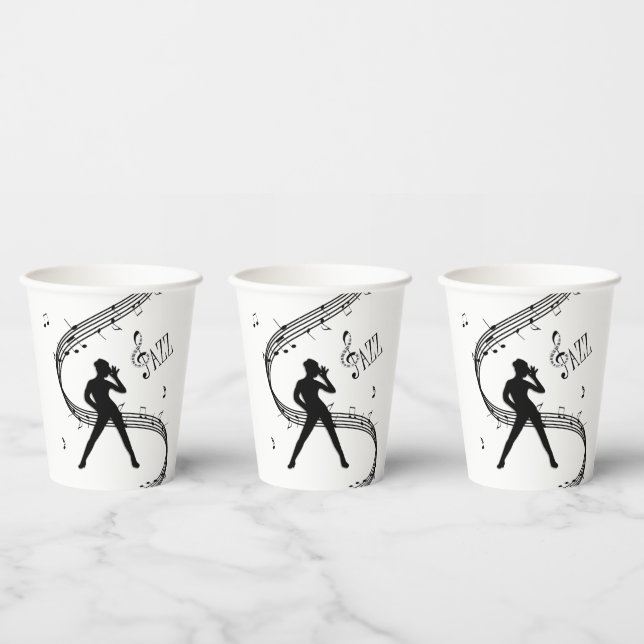 Gobelets En Papier Jazz Dance Music Tasses Papier (Multi)