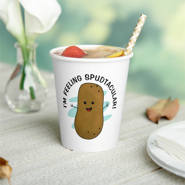 Gobelets En Papier Je me sens une pomme de terre pudtaculaire (Insitu)