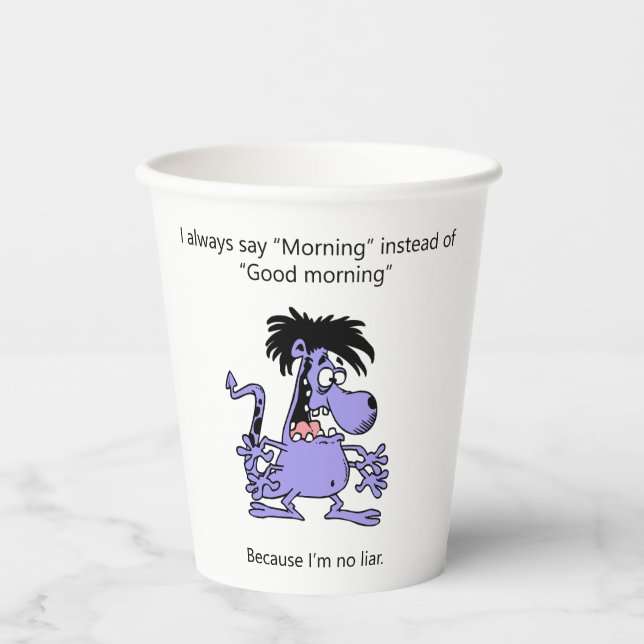 Gobelets En Papier Je ne suis pas un menteur (Recto)