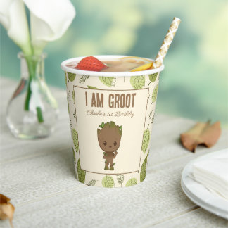 Gobelets En Papier Je suis Groot | 1er anniversaire