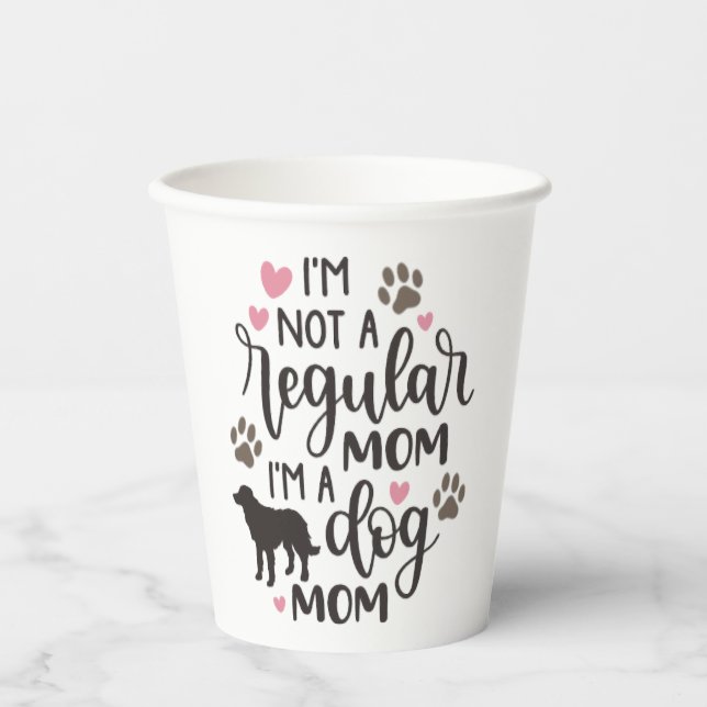 Gobelets En Papier Je suis une maman du chien (Recto)