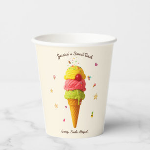 Gobelets En Papier Jessica’s Sweet Bash - Colorée Glace Cream Party C