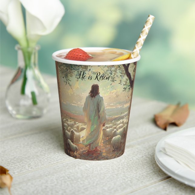 Gobelets En Papier Jesus Christ Religious Easter Catholic  (Insitu)