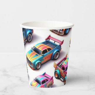 Gobelets En Papier Jeu de fête d'anniversaire de la voiture Neon Toy
