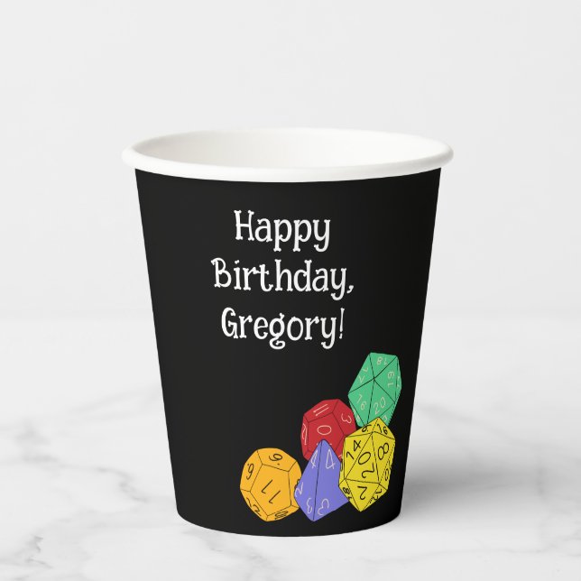 Gobelets En Papier Jeu RPG Dice, Conseil, Jeux d'Imaginaire (Recto)