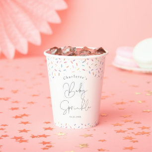 Gobelets En Papier Joli Arc-en-ciel arroser bébé Sprinkle Douche