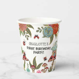 Gobelets En Papier Jolie fête d'anniversaire des filles de Ladybug ma