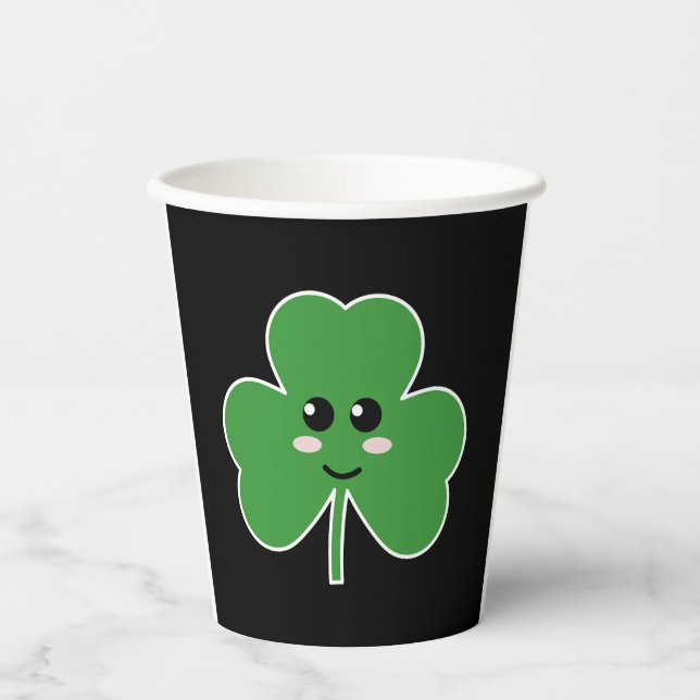 Gobelets En Papier Jolie St. Patrick's Day Design Shamrock (Recto)