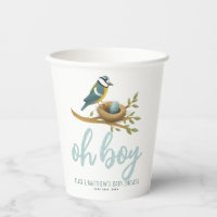 Jote Oh Boy Blue Bird Nest Baby shower