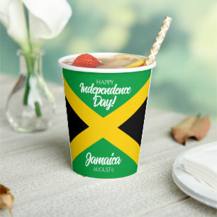 Gobelets En Papier Jour de l'indépendance de la Jamaïque drapeau nati
