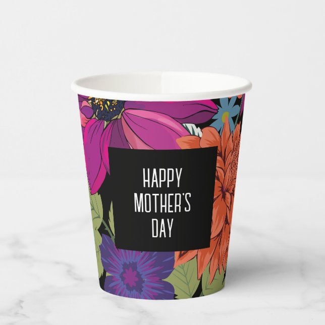 Gobelets En Papier Joyeuse fête des mères Vaisselle (Gauche)