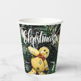 Gobelets En Papier Joyeuses plaques en papier de Noël