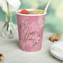 Joyeuses tasses de papier Mariage