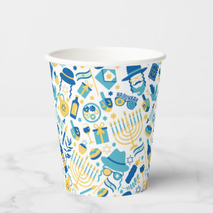 Gobelets En Papier Joyeuses tasses de papier Motif de vacances à Chan