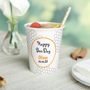 Gobelets En Papier Joyeuses tasses en papier peignée de la fête des a