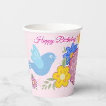 Joyeux anniversaire Fleurs sauvages Jardin Oiseaux