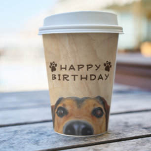 Gobelets En Papier Joyeux Chien de Pékin d'anniversaire