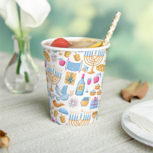 Gobelets En Papier Joyeux Hanukkah