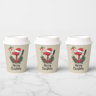 Gobelets En Papier Joyeux Noël Coiffeur Coiffeuse Noël Cheveux