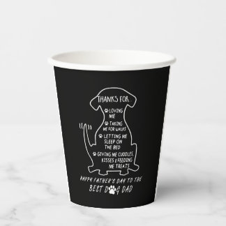 Gobelets En Papier Joyeux père de fête Chien papa
