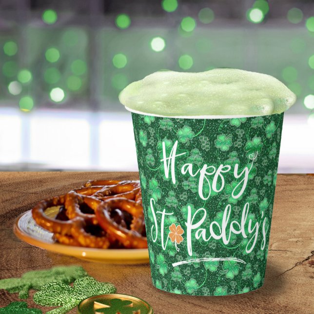 Gobelets En Papier Joyeux Shamrocks St. Paddy's ID289 (Créateur téléchargé)