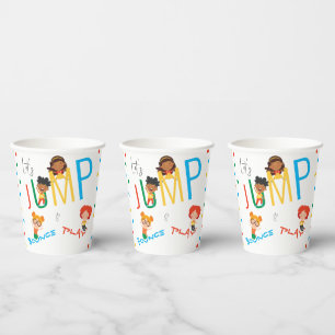 Gobelets En Papier Jump Bounce Jouer à Trampoline Park Party Annivers