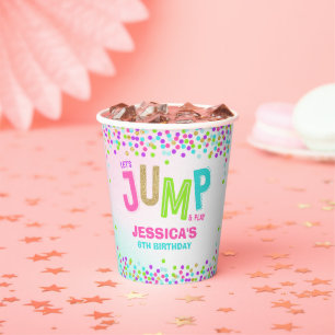 Gobelets En Papier Jump Trampoline Anniversaire Fête Fournitures Dé